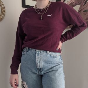 VS Pink Maroon Crew Neck